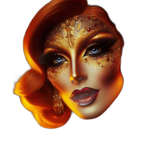 mask, face, crown, jewelry transparent PNG cut-out