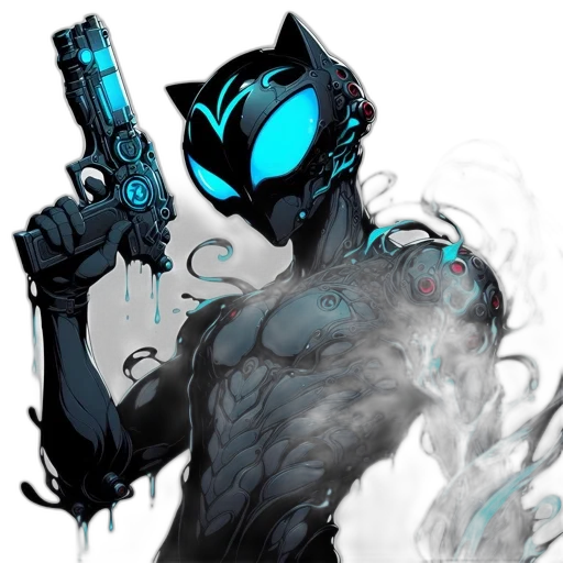 mask, robot, weapon, concept art transparent PNG cut-out