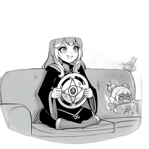 robot, crown, weapon, staff transparent PNG cut-out