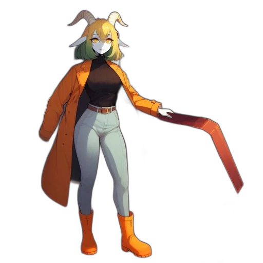 staff, jacket, mask, weapon transparent PNG cut-out