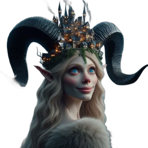 crown, mask, hat, creature transparent PNG cut-out