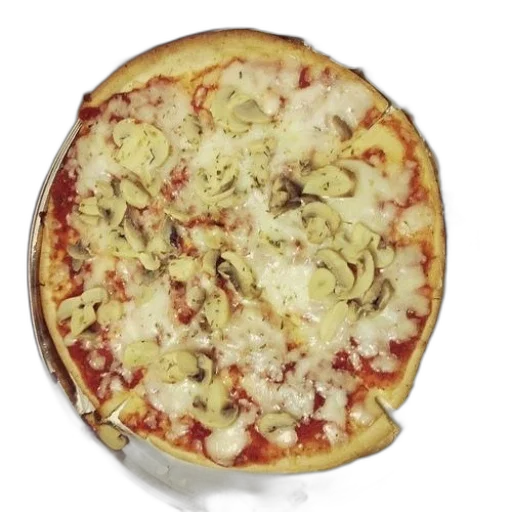 food, 3d render, pizza, mushrooms transparent PNG cut-out