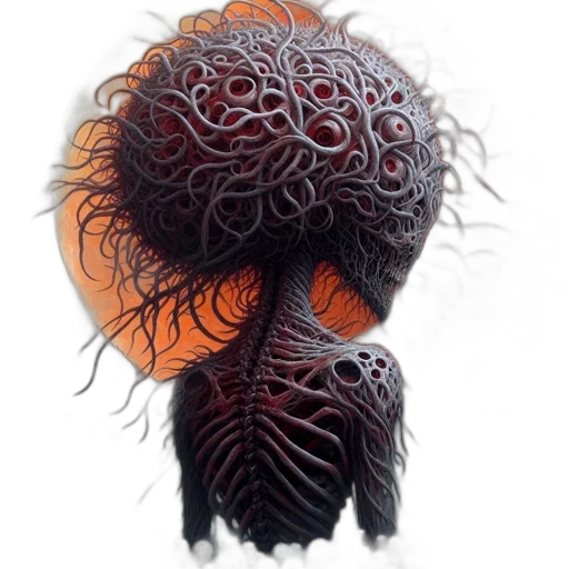 mask, hair, creature, face transparent PNG cut-out