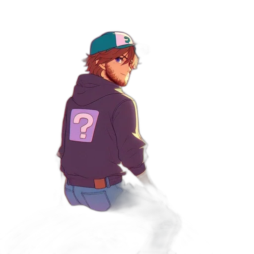 jacket, hat, pixel art, concept art transparent PNG cut-out