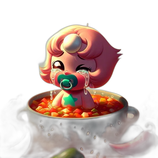 food, concept art, pixel art, 3d render transparent PNG cut-out