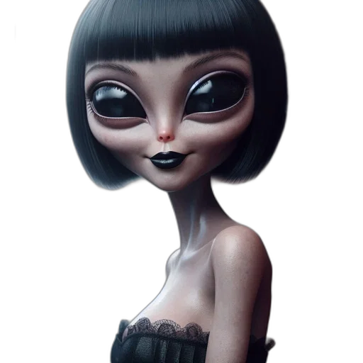 dress, robot, creature, face transparent PNG cut-out