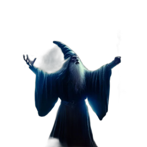 creature, mask, staff, dragon transparent PNG cut-out