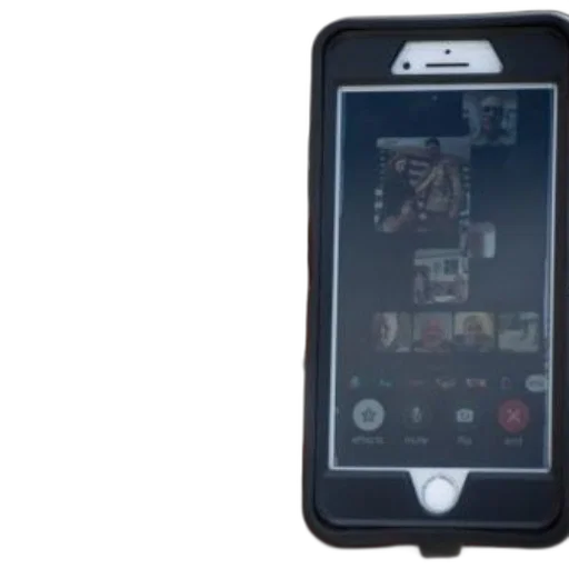 hand, holding, smartphone, displaying transparent PNG cut-out