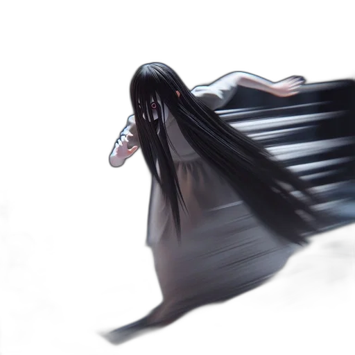 dress, hair, creature, mask transparent PNG cut-out