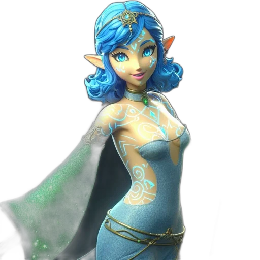dress, staff, fantasy art, concept art transparent PNG cut-out