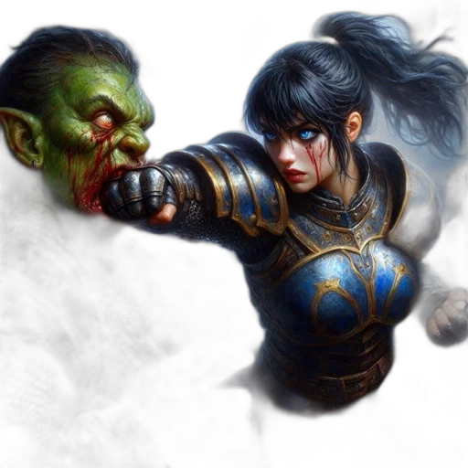 fantasy art, concept art, photorealistic, comic book art transparent PNG cut-out