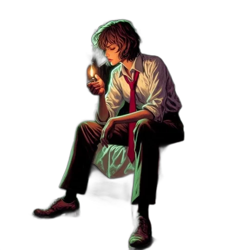 staff, jacket, concept art, comic book art transparent PNG cut-out