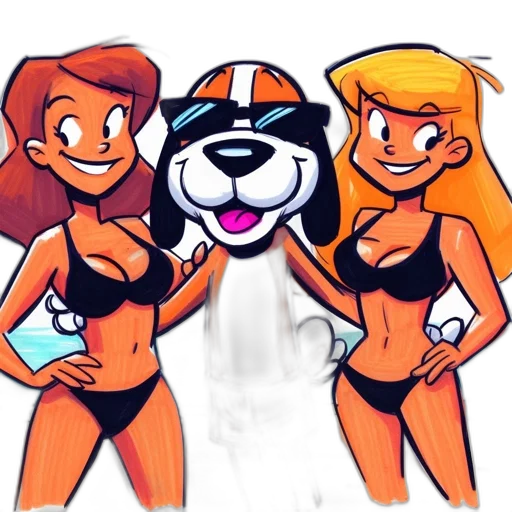 cartoon, concept art, comic book art, anime transparent PNG cut-out