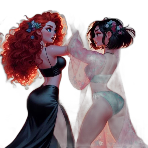 dress, concept art, fantasy art, comic book art transparent PNG cut-out