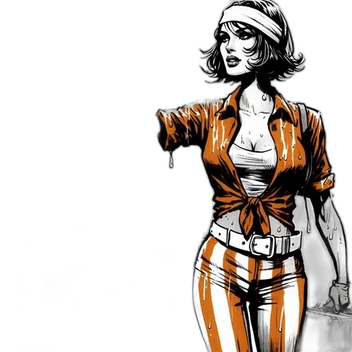 comic book art, concept art, cartoon, fantasy art transparent PNG cut-out