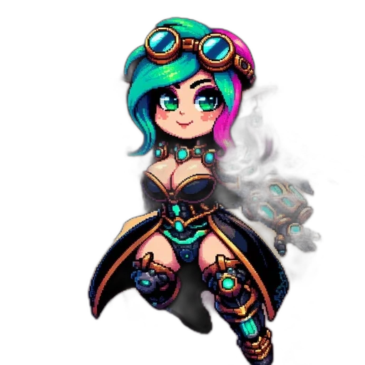 staff, dress, fantasy art, pixel art transparent PNG cut-out