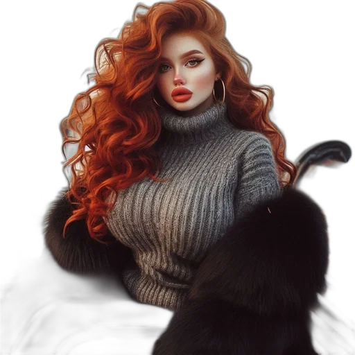 hair, dress, jacket, animal transparent PNG cut-out