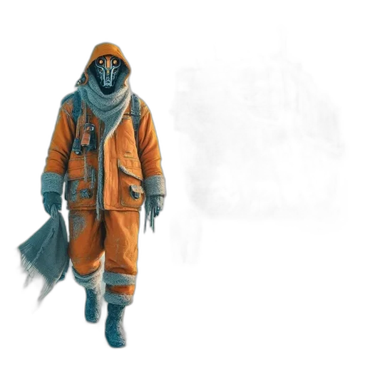 jacket, mask, creature, concept art transparent PNG cut-out
