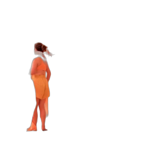 dress, hair, staff, creature transparent PNG cut-out