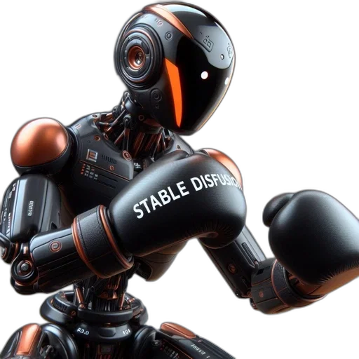 robot, 3d render, cyberpunk, sleek transparent PNG cut-out