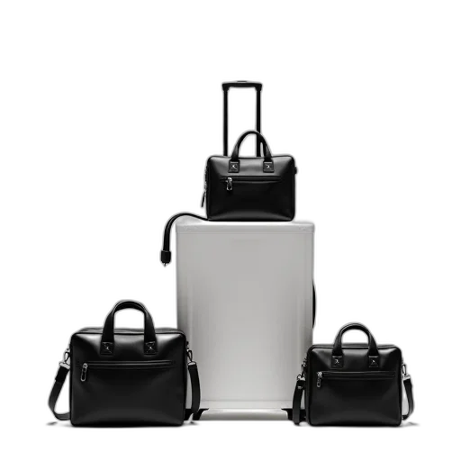 monochrome, black, white, bags transparent PNG cut-out