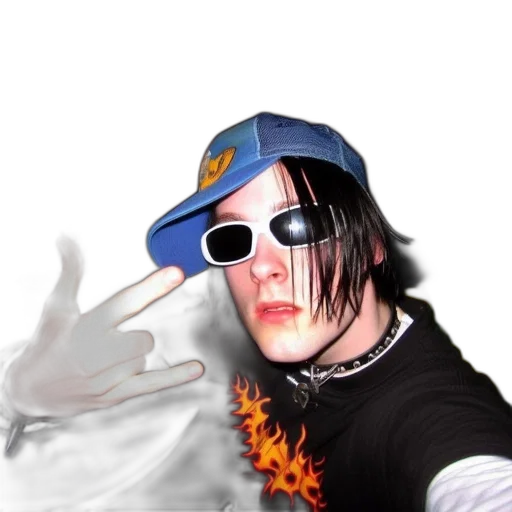 hat, face, jacket, staff transparent PNG cut-out