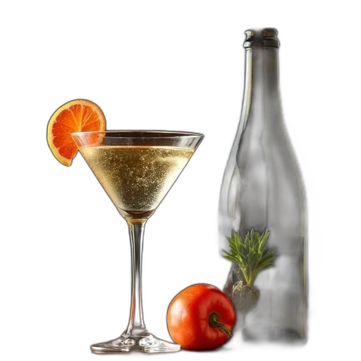 bottle, food, 3d render, photorealistic transparent PNG cut-out