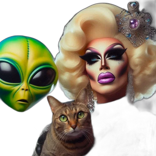 mask, concept art, outer space, green transparent PNG cut-out