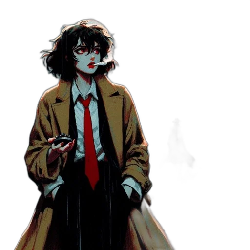 jacket, comic book art, concept art, cyberpunk transparent PNG cut-out
