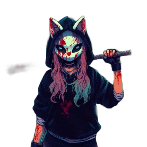 mask, staff, creature, weapon transparent PNG cut-out