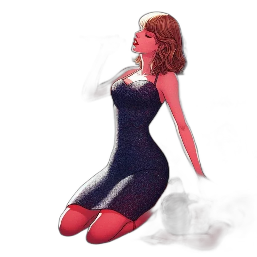 dress, comic book art, concept art, cartoon transparent PNG cut-out
