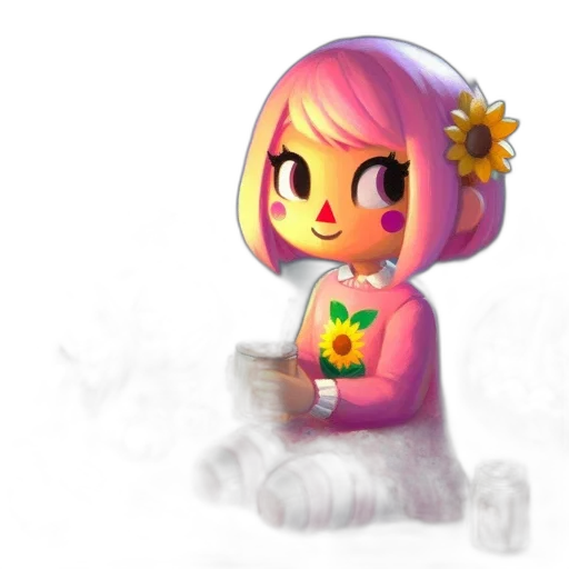 flower, robot, creature, dress transparent PNG cut-out
