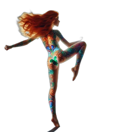 dress, hair, 3d render, concept art transparent PNG cut-out