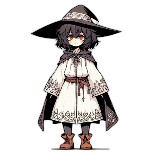 hat, dress, staff, mask transparent PNG cut-out