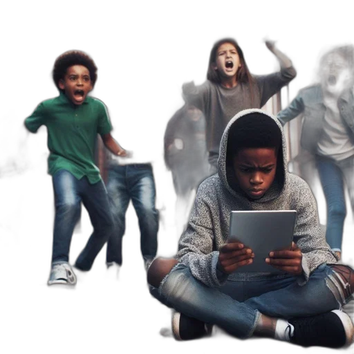concept art, children, play, interact transparent PNG cut-out