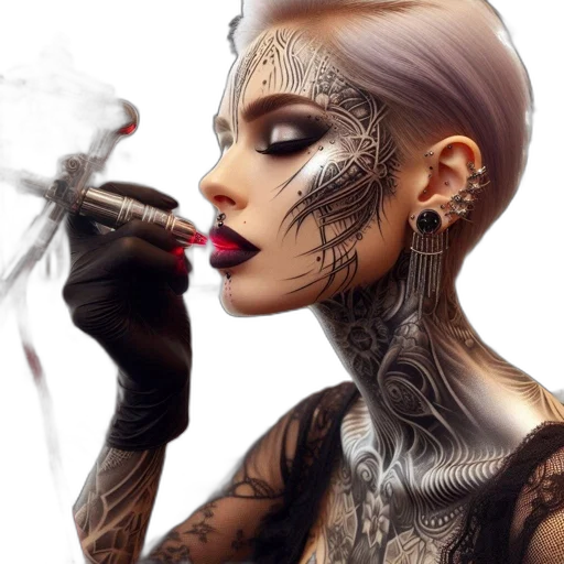 jewelry, mask, face, photorealistic transparent PNG cut-out
