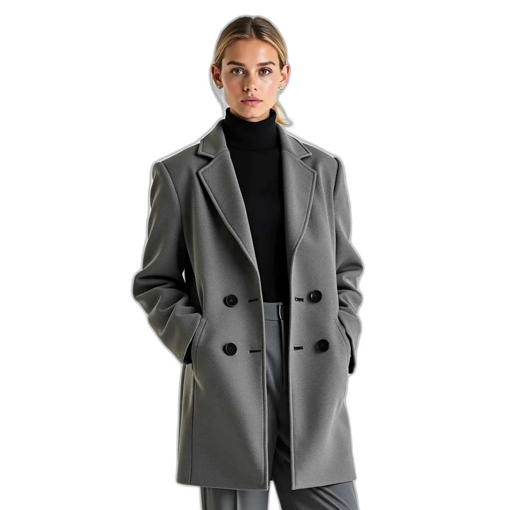 jacket, monochrome, dark, person transparent PNG cut-out