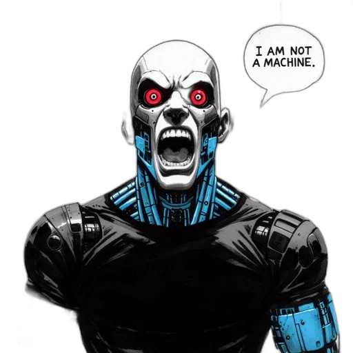 robot, mask, comic book art, concept art transparent PNG cut-out