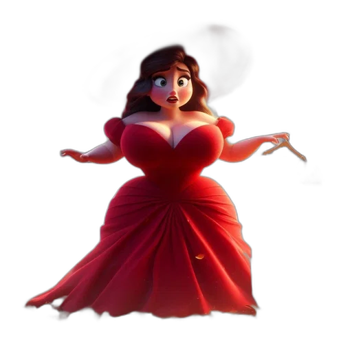 dress, crown, 3d render, concept art transparent PNG cut-out