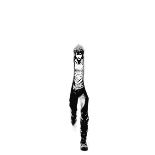 jacket, creature, robot, staff transparent PNG cut-out
