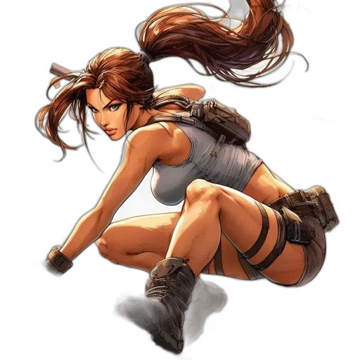 hair, weapon, concept art, comic book art transparent PNG cut-out