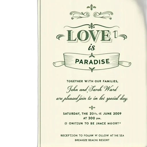 wedding, invitation, card, green transparent PNG cut-out