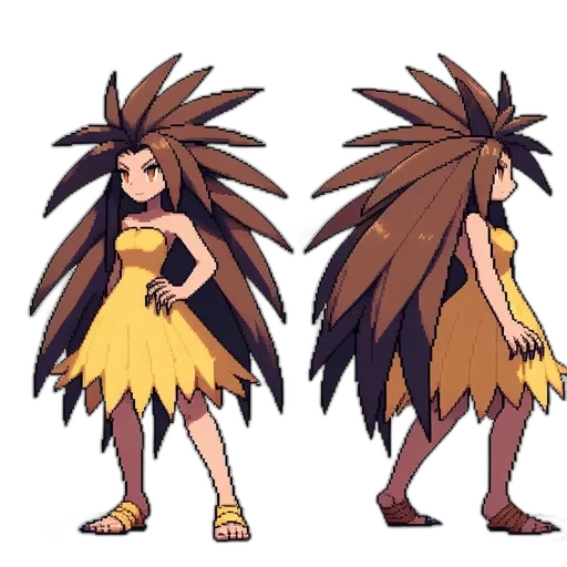 hair, dress, creature, animal transparent PNG cut-out