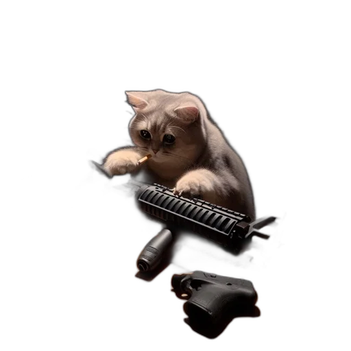 weapon, animal, staff, robot transparent PNG cut-out