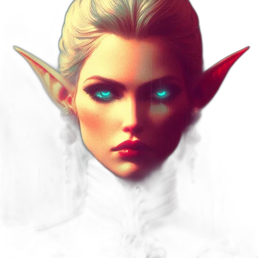 face, mask, staff, fantasy art transparent PNG cut-out