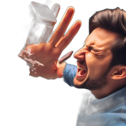 face, mask, bottle, hair transparent PNG cut-out