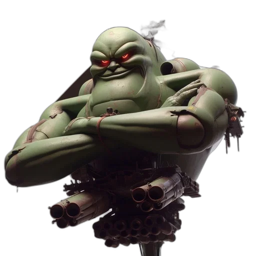 robot, creature, concept art, 3d render transparent PNG cut-out