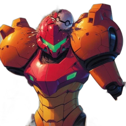 robot, mask, concept art, 3d render transparent PNG cut-out