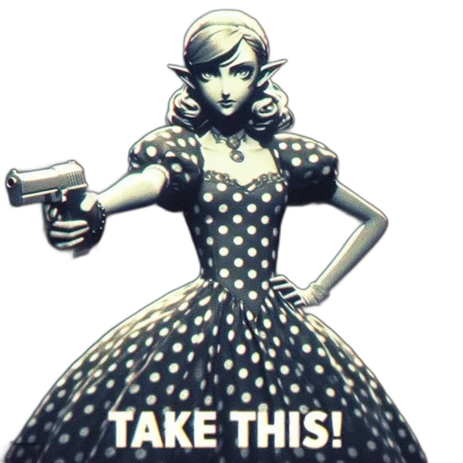dress, weapon, pixel art, concept art transparent PNG cut-out
