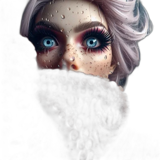 face, mask, creature, hair transparent PNG cut-out